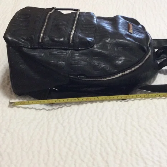EUC Black and Silver Steve Madden Monogram Backpack - Picture 4 of 15